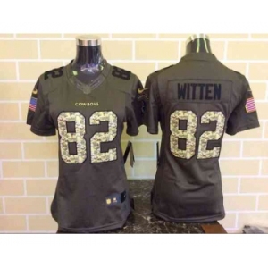 nike women nfl jerseys dallas cowboys #82 witten army green[nike Limited Salute To Service]
