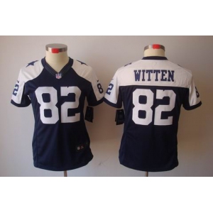 nike women nfl jerseys dallas cowboys #82 witten blue[nike limited throwback]