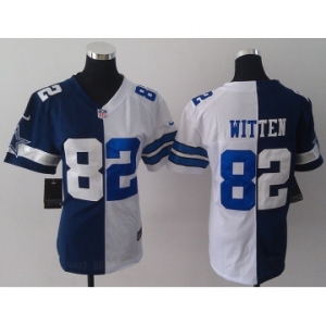 nike women nfl jerseys dallas cowboys #82 witten white-blue[Elite split]