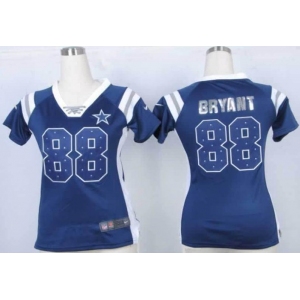 nike women nfl jerseys dallas cowboys #88 bryant blue[fashion Rhinestone sequins]