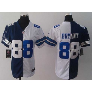 nike women nfl jerseys dallas cowboys #88 bryant white-blue[nike split]