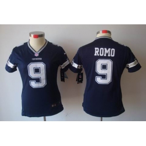 nike women nfl jerseys dallas cowboys #9 romo grey blue[nike limited]