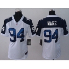 nike women nfl jerseys dallas cowboys #94 ware white[nike throwback]