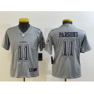 Youth Dallas Cowboys #11 Micah Parsons Grey Atmosphere Fashion 2022 Vapor Untouchable Stitched Nike Limited Jersey