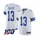 Youth Dallas Cowboys #13 Michael Gallup White Vapor Untouchable Limited Player 100th Season Football Jersey