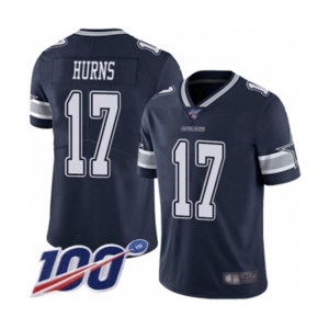 Youth Dallas Cowboys #17 Allen Hurns Navy Blue Team Color Vapor Untouchable Limited Player 100th Season Football Jersey
