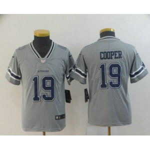 Youth Dallas Cowboys #19 Amari Cooper Grey 2019 Inverted Legend Stitched NFL Nike Limited Jersey