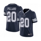 Youth Dallas Cowboys #20 Tony Pollard Navy Blue Team Color Vapor Untouchable Limited Player Football Jersey