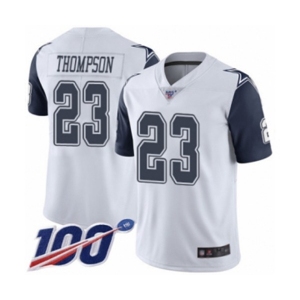 Youth Dallas Cowboys #23 Darian Thompson Limited White Rush Vapor Untouchable 100th Season Football Jersey