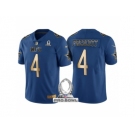 Youth Dallas Cowboys #4 Dak Prescott NFC 2017 Pro Bowl Blue Gold Limited Jersey