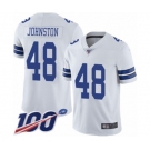 Youth Dallas Cowboys #48 Daryl Johnston White Vapor Untouchable Limited Player 100th Season Football Jersey