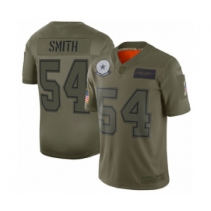 Youth Dallas Cowboys #54 Jaylon Smith Limited Camo 2019 Salute to Service Football Jersey