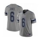 Youth Dallas Cowboys #6 Chris Jones Limited Gray Inverted Legend Football Jersey