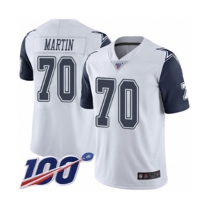 Youth Dallas Cowboys #70 Zack Martin Limited White Rush Vapor Untouchable 100th Season Football Jersey