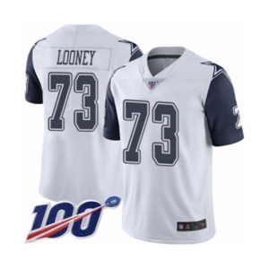 Youth Dallas Cowboys #73 Joe Looney Limited White Rush Vapor Untouchable 100th Season Football Jersey