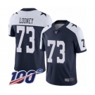 Youth Dallas Cowboys #73 Joe Looney Navy Blue Throwback Alternate Vapor Untouchable Limited Player 100th Season Football Jersey