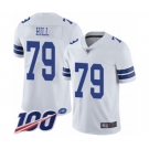Youth Dallas Cowboys #79 Trysten Hill White Vapor Untouchable Limited Player 100th Season Football Jersey