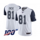 Youth Dallas Cowboys #81 Terrell Owens Limited White Rush Vapor Untouchable 100th Season Football Jersey