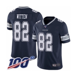 Youth Dallas Cowboys #82 Jason Witten Navy Blue Team Color Vapor Untouchable Limited Player 100th Season Football Jersey
