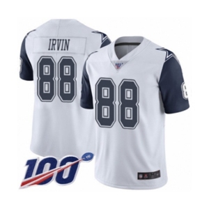 Youth Dallas Cowboys #88 Michael Irvin Limited White Rush Vapor Untouchable 100th Season Football Jersey
