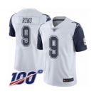 Youth Dallas Cowboys #9 Tony Romo Limited White Rush Vapor Untouchable 100th Season Football Jersey