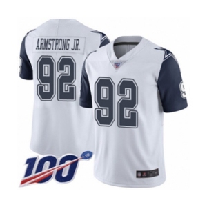 Youth Dallas Cowboys #92 Dorance Armstrong Jr. Limited White Rush Vapor Untouchable 100th Season Football Jersey
