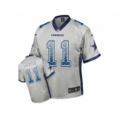 Youth Nike Dallas Cowboys #11 Cole Beasley Grey Stitched NFL Elite Drift Fashion Jersey