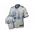 Youth Nike Dallas Cowboys #21 Ezekiel Elliott Elite Grey Drift Fashion NFL Jersey