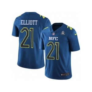 Youth Nike Dallas Cowboys #21 Ezekiel Elliott Limited Blue 2017 Pro Bowl NFL Jersey