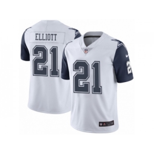 Youth Nike Dallas Cowboys #21 Ezekiel Elliott Limited White Rush NFL Jersey