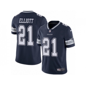 Youth Nike Dallas Cowboys #21 Ezekiel Elliott Vapor Untouchable Limited Navy Blue Team Color NFL Jersey