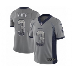 Youth Nike Dallas Cowboys #3 Mike White Limited Gray Rush Drift Fashion NFL Jersey