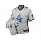 Youth Nike Dallas Cowboys #4 Dak Prescott Limited Grey Drift Fashion NFL Jersey
