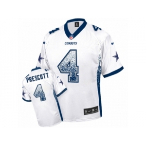 Youth Nike Dallas Cowboys #4 Dak Prescott Limited White Drift Fashion NFL Jersey