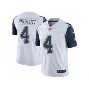 Youth Nike Dallas Cowboys #4 Dak Prescott Limited White Rush NFL Jersey