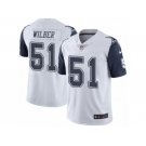 Youth Nike Dallas Cowboys #51 Kyle Wilber Limited White Rush NFL Jersey