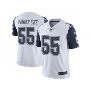 Youth Nike Dallas Cowboys #55 Leighton Vander Esch White Stitched NFL Limited Rush Jersey