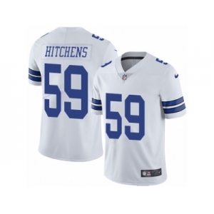 Youth Nike Dallas Cowboys #59 Anthony Hitchens Vapor Untouchable Limited White NFL Jersey