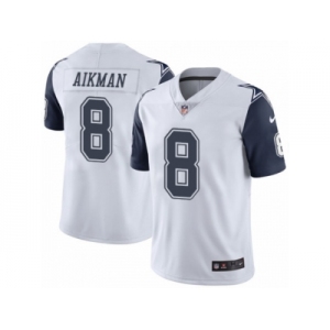 Youth Nike Dallas Cowboys #8 Troy Aikman Limited White Rush NFL Jersey