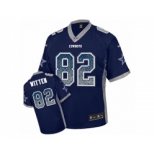 Youth Nike Dallas Cowboys #82 Jason Witten Elite Navy Blue Drift Fashion NFL Jersey
