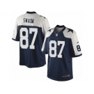 Youth Nike Dallas Cowboys #87 Geoff Swaim Limited Navy Blue Throwback Alternate NFL Jersey