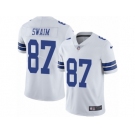 Youth Nike Dallas Cowboys #87 Geoff Swaim Vapor Untouchable Limited White NFL Jersey