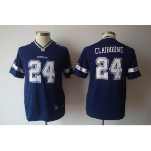 nike youth nfl dallas cowboys #24 claiborne blue[nike]