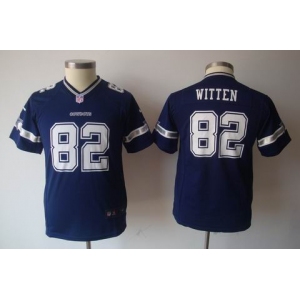 nike youth nfl dallas cowboys #82 witten blue[nike]