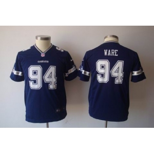 nike youth nfl dallas cowboys #94 ware blue[nike]