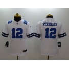 nike youth nfl jerseys dallas cowboys #12 staubach white[nike limited]