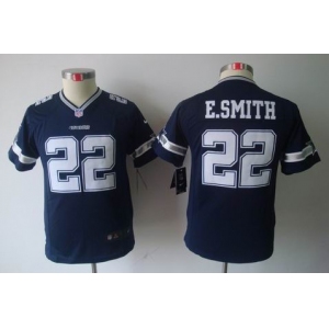 nike youth nfl jerseys dallas cowboys #22 e.smitth blue[nike limited]