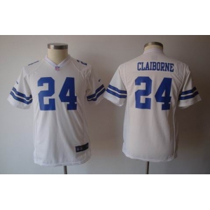 nike youth nfl jerseys dallas cowboys #24 claiborne white[nike]
