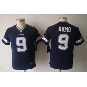 nike youth nfl jerseys dallas cowboys #9 romo grey blue[nike limited]