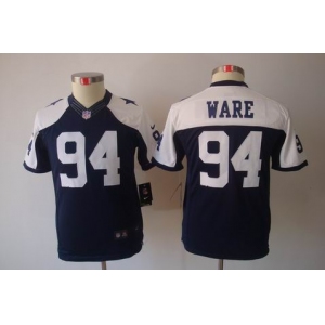 nike youth nfl jerseys dallas cowboys #94 ware blue[nike limited throwback]